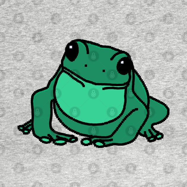 Bright Green Pixel Frog by JuneNostalgia